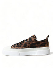 Load image into Gallery viewer, Dolce &amp; Gabbana Brown Leopard Canvas Sneakers Shoes
