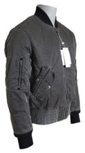 Load image into Gallery viewer, MM6 Maison Margiela Elegant Gray Bomber Jacket Full Zip Closure
