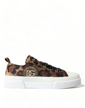 Load image into Gallery viewer, Dolce &amp; Gabbana Brown Leopard Canvas Sneakers Shoes
