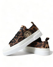 Load image into Gallery viewer, Dolce &amp; Gabbana Brown Leopard Canvas Sneakers Shoes
