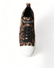 Load image into Gallery viewer, Dolce &amp; Gabbana Brown Leopard Canvas Sneakers Shoes
