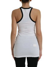 Load image into Gallery viewer, Dolce &amp; Gabbana White DG Patch Sleeveless Cotton Tank Top
