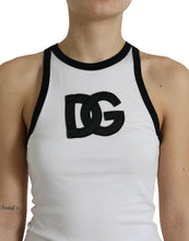 Load image into Gallery viewer, Dolce &amp; Gabbana White DG Patch Sleeveless Cotton Tank Top
