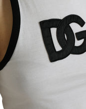 Load image into Gallery viewer, Dolce &amp; Gabbana White DG Patch Sleeveless Cotton Tank Top
