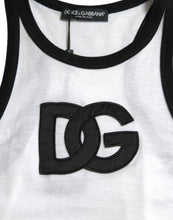 Load image into Gallery viewer, Dolce &amp; Gabbana White DG Patch Sleeveless Cotton Tank Top
