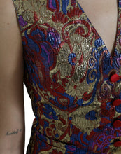 Load image into Gallery viewer, Dolce &amp; Gabbana Multicolor Jacquard Button Waistcoat Vest Top
