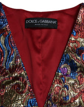 Load image into Gallery viewer, Dolce &amp; Gabbana Multicolor Jacquard Button Waistcoat Vest Top
