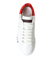 Load image into Gallery viewer, Dolce &amp; Gabbana White Red Leather Logo Low Top Sneakers Men Shoes
