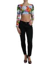 Load image into Gallery viewer, Dolce &amp; Gabbana Multicolor Floral Print Long Sleeves Crop Top
