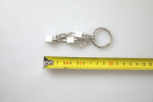 Load image into Gallery viewer, Dolce &amp; Gabbana Silver Brass Logo Charm Keychain
