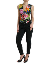 Load image into Gallery viewer, Dolce &amp; Gabbana Multicolor Floral Button Waistcoat Vest Top
