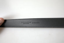 Load image into Gallery viewer, Dolce &amp; Gabbana Black Leather Silver Logo Metal Buckle Belt
