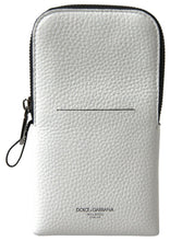 Load image into Gallery viewer, Dolce &amp; Gabbana Elegant White Leather Phone Crossbody Bag
