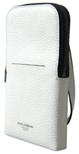 Load image into Gallery viewer, Dolce &amp; Gabbana Elegant White Leather Phone Crossbody Bag
