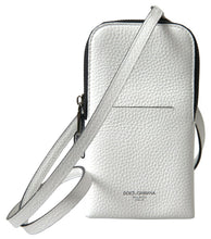 Load image into Gallery viewer, Dolce &amp; Gabbana Elegant White Leather Phone Crossbody Bag
