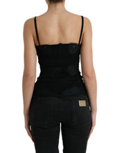 Load image into Gallery viewer, Dolce &amp; Gabbana Black Silk Stretch Lace Sleeveless Tank Top
