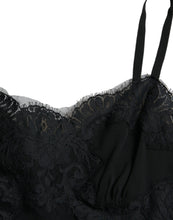 Load image into Gallery viewer, Dolce &amp; Gabbana Black Silk Stretch Lace Sleeveless Tank Top
