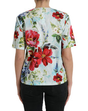 Load image into Gallery viewer, Dolce &amp; Gabbana Multicolor Floral Cotton Round Neck Blouse Top
