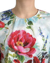 Load image into Gallery viewer, Dolce &amp; Gabbana Multicolor Floral Cotton Round Neck Blouse Top
