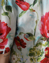 Load image into Gallery viewer, Dolce &amp; Gabbana Multicolor Floral Cotton Round Neck Blouse Top
