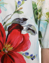 Load image into Gallery viewer, Dolce &amp; Gabbana Multicolor Floral Cotton Round Neck Blouse Top
