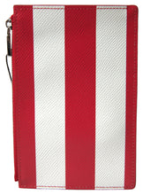 Load image into Gallery viewer, Dolce &amp; Gabbana Elegant Striped Leather Card Holder
