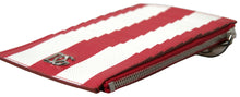 Load image into Gallery viewer, Dolce &amp; Gabbana Elegant Striped Leather Card Holder
