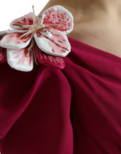 Load image into Gallery viewer, Dolce &amp; Gabbana Purple Flower Embellished One Shoulder Dress
