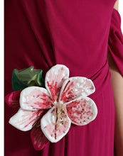 Load image into Gallery viewer, Dolce &amp; Gabbana Purple Flower Embellished One Shoulder Dress
