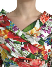 Load image into Gallery viewer, Dolce &amp; Gabbana Multicolor Floral Sheath Midi Silk Dress
