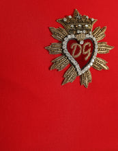 Load image into Gallery viewer, Dolce &amp; Gabbana Red Sacred Heart Viscose Bodycon Mini Dress
