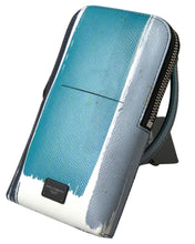 Load image into Gallery viewer, Dolce &amp; Gabbana Elegant Leather Crossbody Phone Bag in Blue &amp; White

