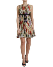 Load image into Gallery viewer, Dolce &amp; Gabbana Beige Floral Sleeveless A-line Mini Dress
