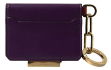 Load image into Gallery viewer, Dolce &amp; Gabbana Purple Leather French Flap Wallet
