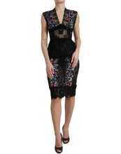 Load image into Gallery viewer, Dolce &amp; Gabbana Multicolor Floral Print Lace Sheath Dress
