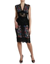 Load image into Gallery viewer, Dolce &amp; Gabbana Multicolor Floral Print Lace Sheath Dress
