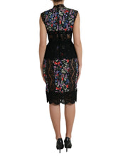 Load image into Gallery viewer, Dolce &amp; Gabbana Multicolor Floral Print Lace Sheath Dress
