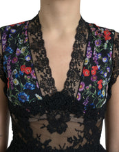 Load image into Gallery viewer, Dolce &amp; Gabbana Multicolor Floral Print Lace Sheath Dress

