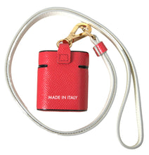 Load image into Gallery viewer, Dolce &amp; Gabbana Elegant Red Calf Leather Airpods Case
