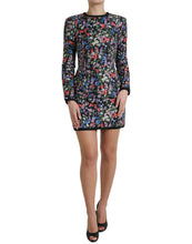 Load image into Gallery viewer, Dolce &amp; Gabbana Multicolor Floral Nylon Sheath Mini Dress
