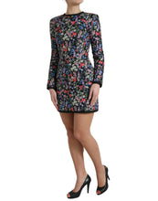 Load image into Gallery viewer, Dolce &amp; Gabbana Multicolor Floral Nylon Sheath Mini Dress

