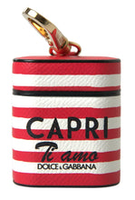 Load image into Gallery viewer, Dolce &amp; Gabbana Elegant Red Leather Airpods Case
