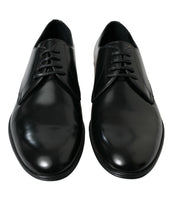 Load image into Gallery viewer, Dolce &amp; Gabbana Black Leather Lace Up Men Dress Derby Shoes
