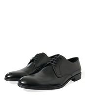 Load image into Gallery viewer, Dolce &amp; Gabbana Black Leather Lace Up Men Dress Derby Shoes
