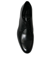 Load image into Gallery viewer, Dolce &amp; Gabbana Black Leather Lace Up Men Dress Derby Shoes
