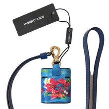 Load image into Gallery viewer, Dolce &amp; Gabbana Chic Blue Floral Leather Airpods Case
