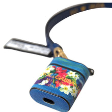 Load image into Gallery viewer, Dolce &amp; Gabbana Chic Blue Floral Leather Airpods Case
