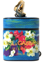 Load image into Gallery viewer, Dolce &amp; Gabbana Chic Blue Floral Leather Airpods Case
