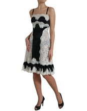 Load image into Gallery viewer, Dolce &amp; Gabbana Black White Lace See Through A-Line Sleeveless Dress

