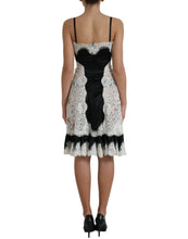 Load image into Gallery viewer, Dolce &amp; Gabbana Black White Lace See Through A-Line Sleeveless Dress
